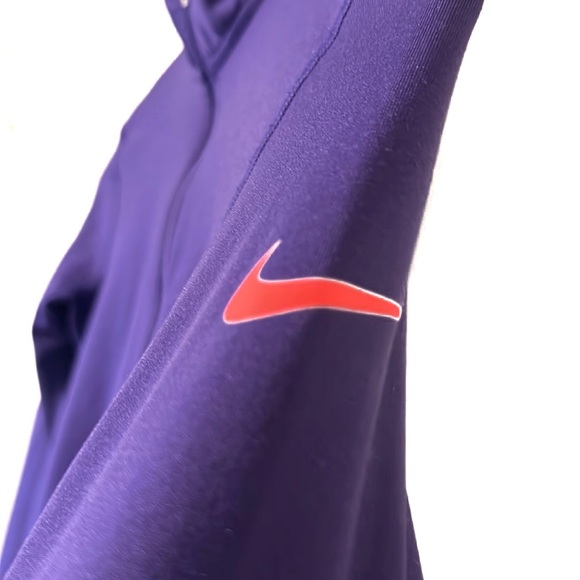 Nike Pro Dr-Fit Quarter Zip Long Sleeve Purple Top - Picture 4 of 6